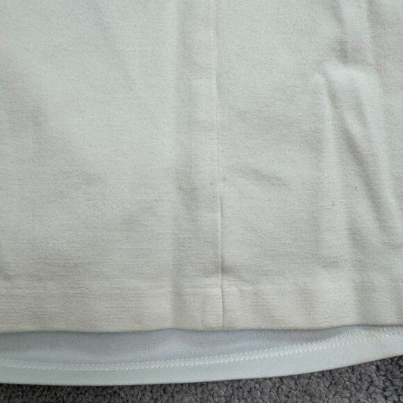 Chico's Midi Sheath Dress Womens 0 us 4 Cream Ivory 3/4 Sleeve Ponte Knit Work - Picture 8 of 16